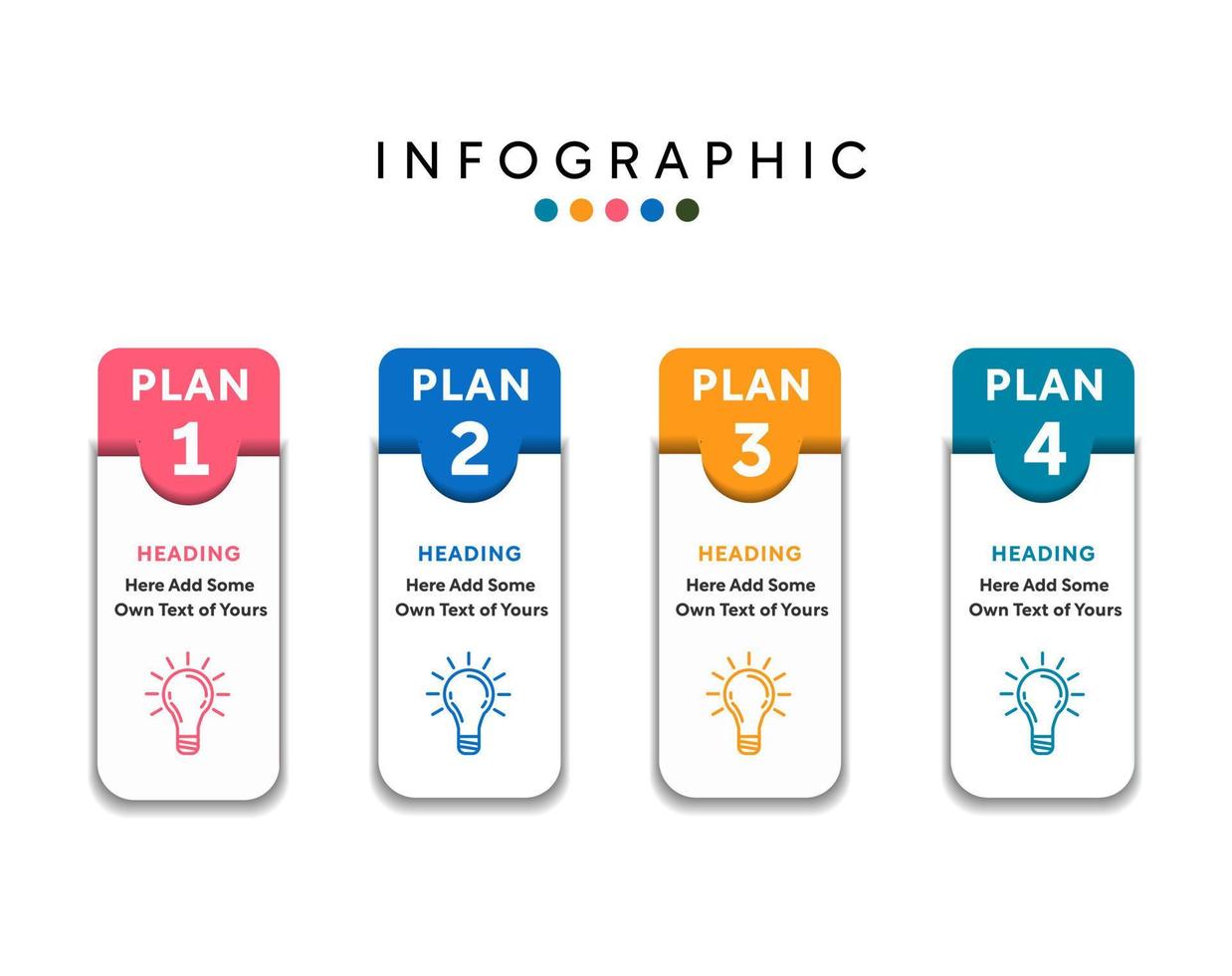 4 steps  infographic vector