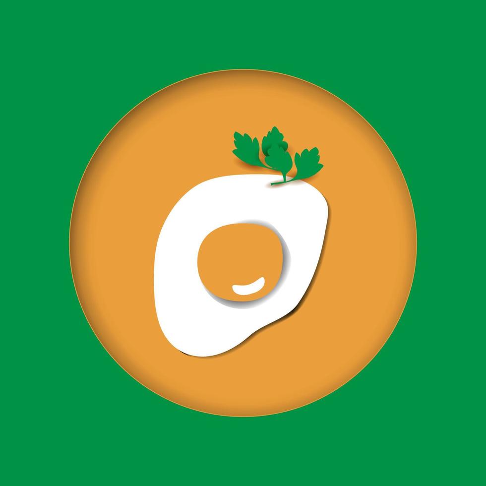 sunny side up fried egg vector
