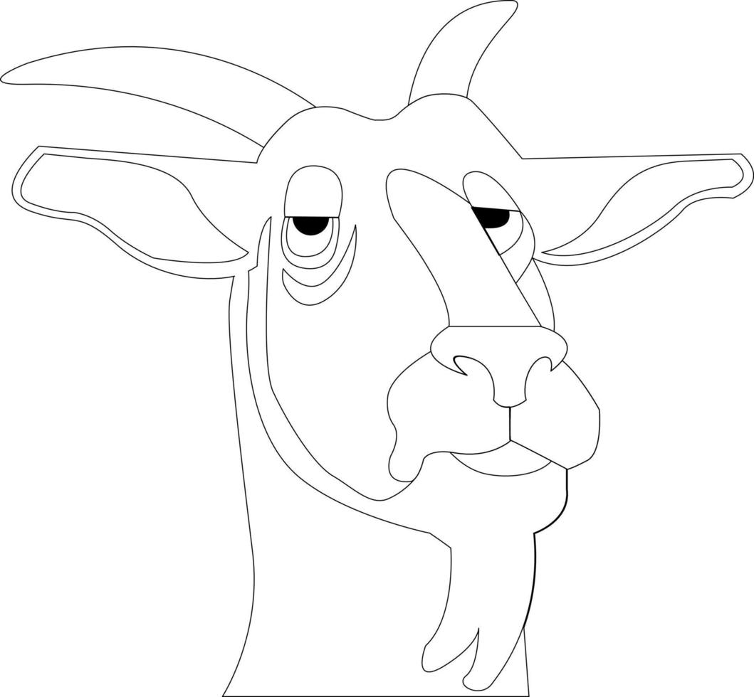 Vector of a goat head design on white background