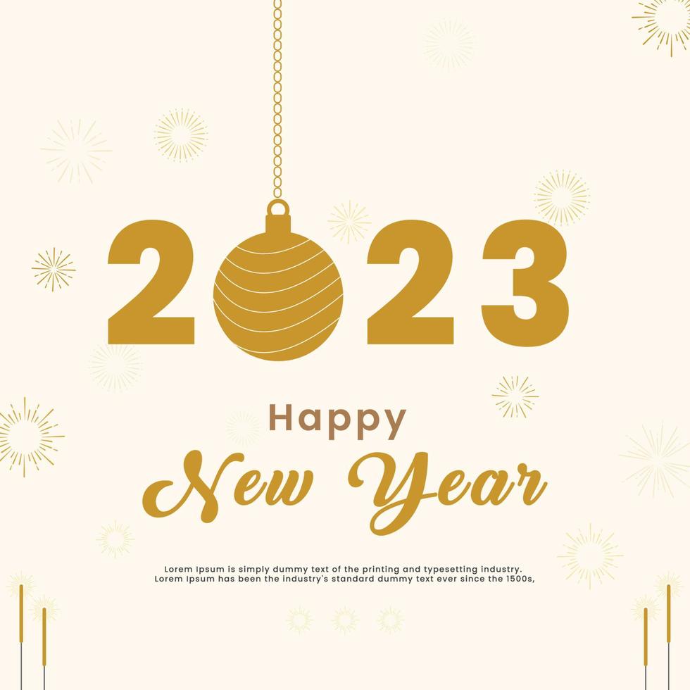 Happy New year 2023 grating Card vector