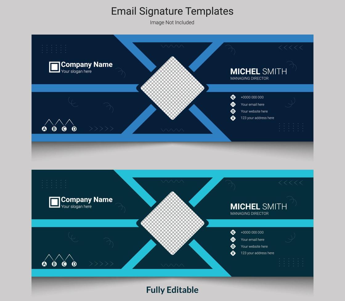 Email Signature Templates or Email Footer Design vector