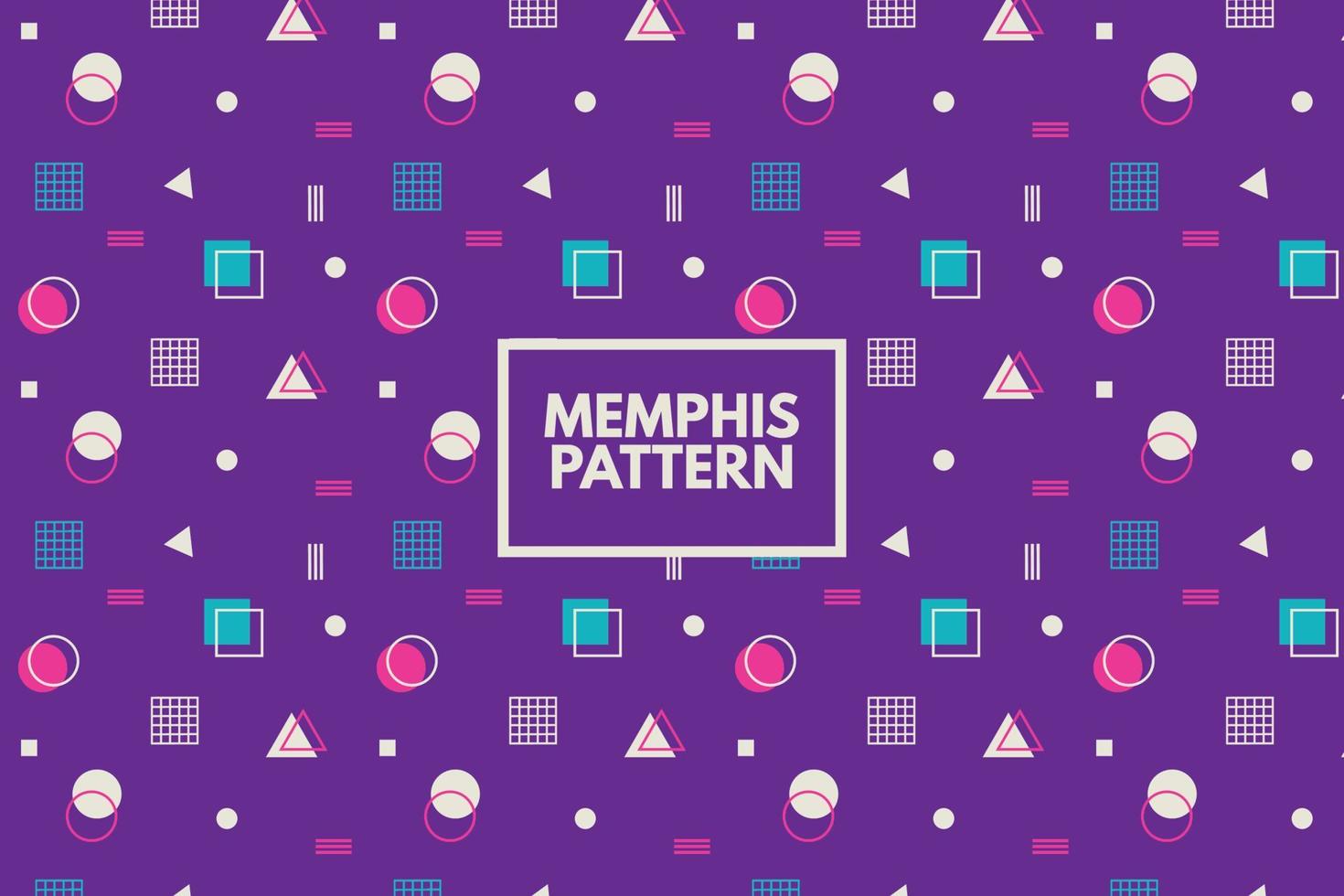 Geometric shapes. Memphis 80s 90s retro style. Vector seamless repeat pattern. Abstract background