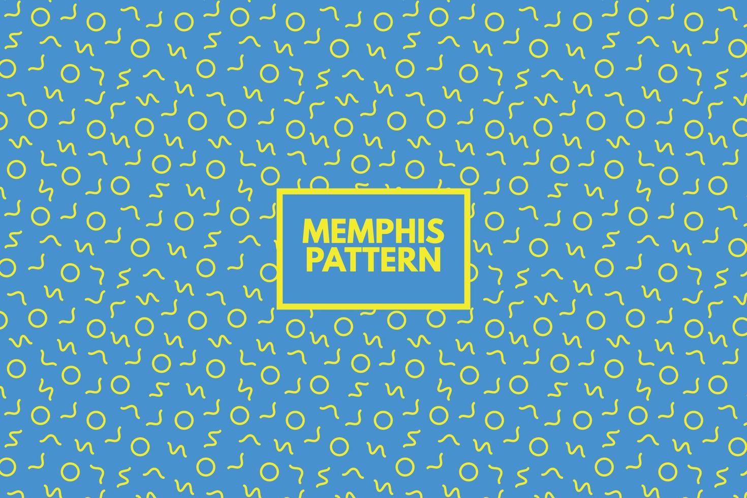 Geometric outline yellow shapes circle wavy curvy lines. Memphis retro 80s 90s retro style. Seamless repeat vector pattern