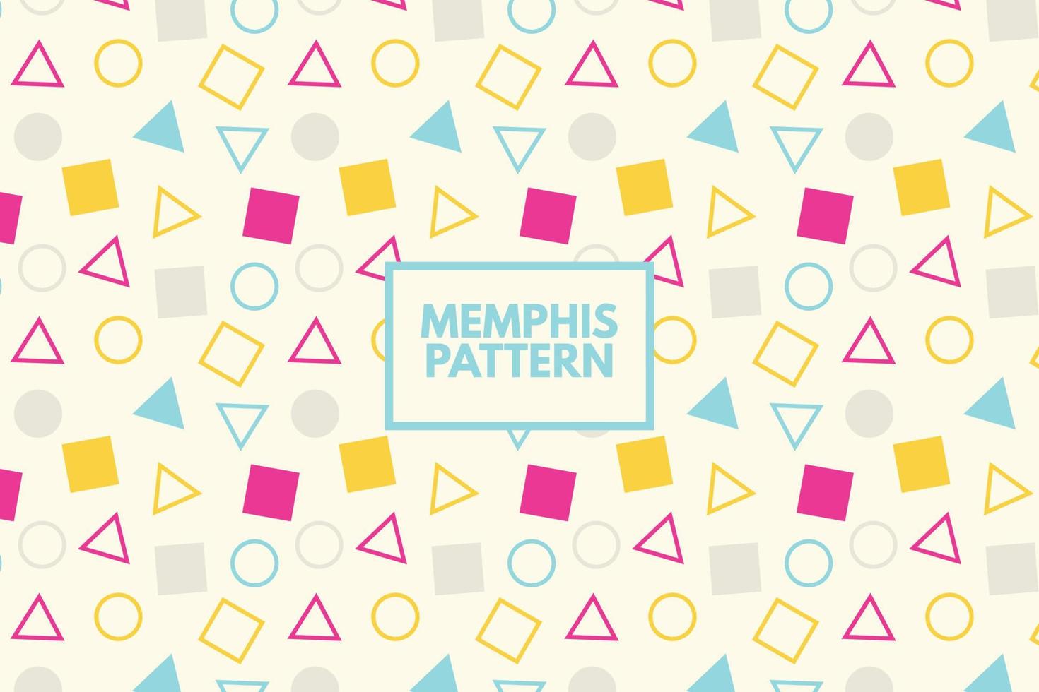 Geometric vector shapes. Colorful shapes. Memphis pattern. Seamless repeat pattern