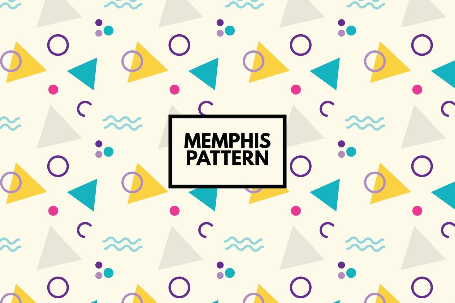 Memphis pattern. Vector background. Seamless repeat abstract geometric pattern. 80s style geometrical shapes