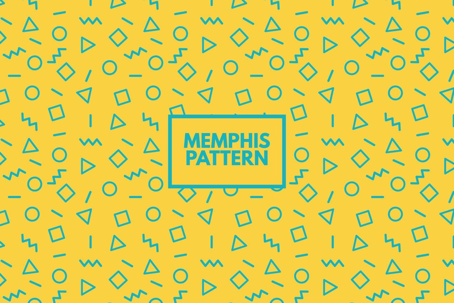 Memphis geometric outline shapes. Vector abstract seamless repeat pattern. 80s 90s retro style background