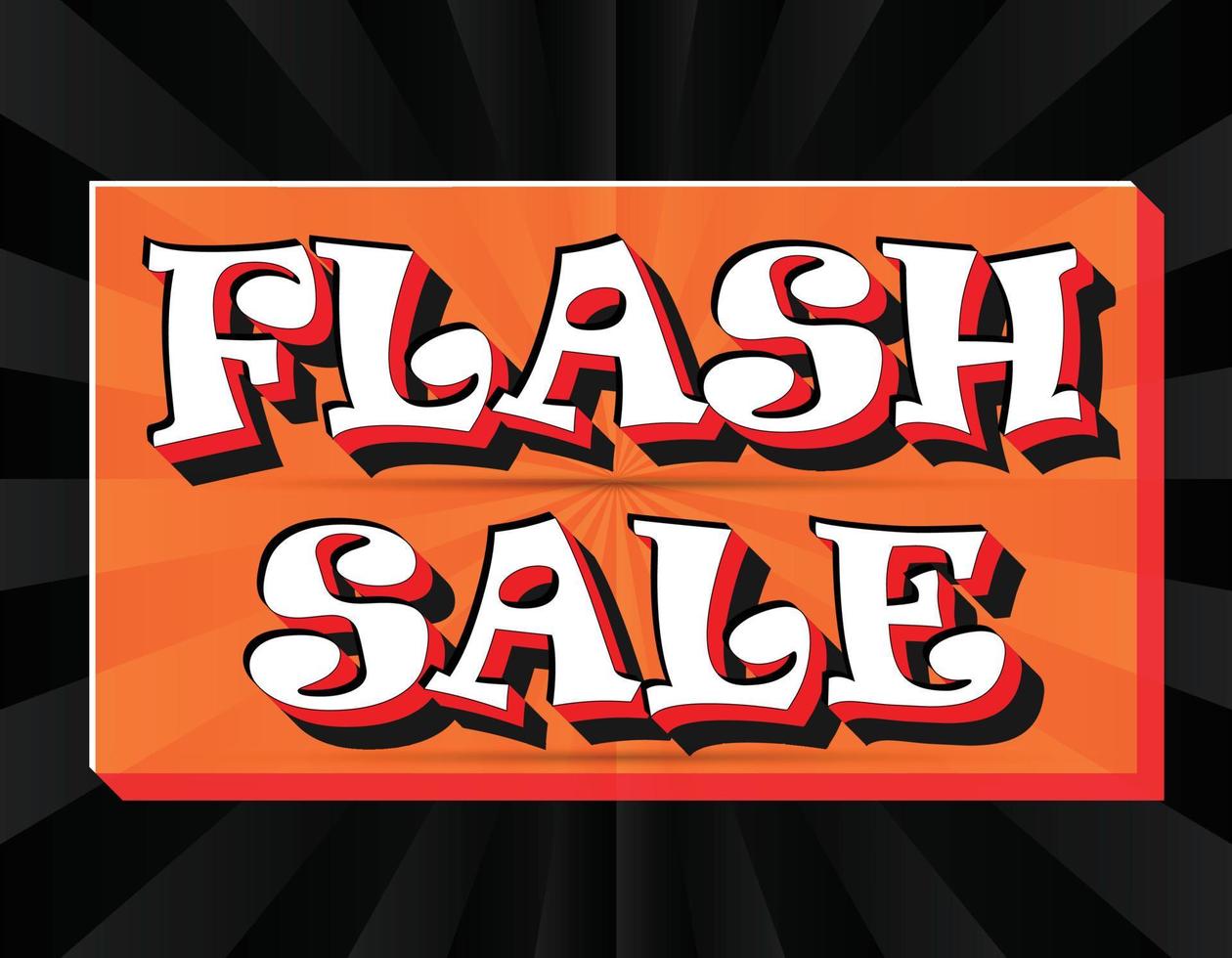 venta flash, venta flash con vintage en la ilustración de vector de fondo