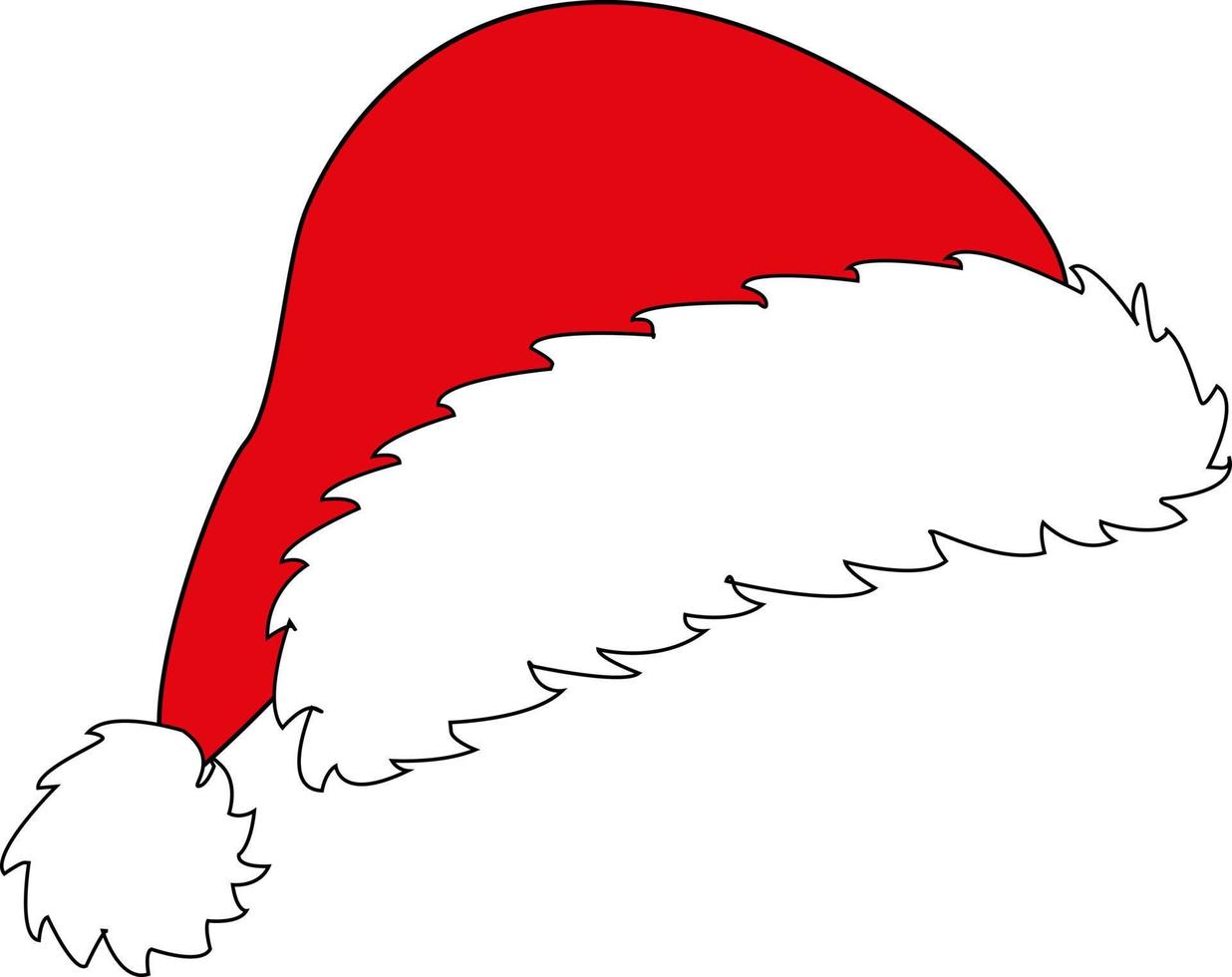 Christmas hat of Santa Claus. Symbol of New Year and Christmas holidays.  13741455 Vector Art at Vecteezy