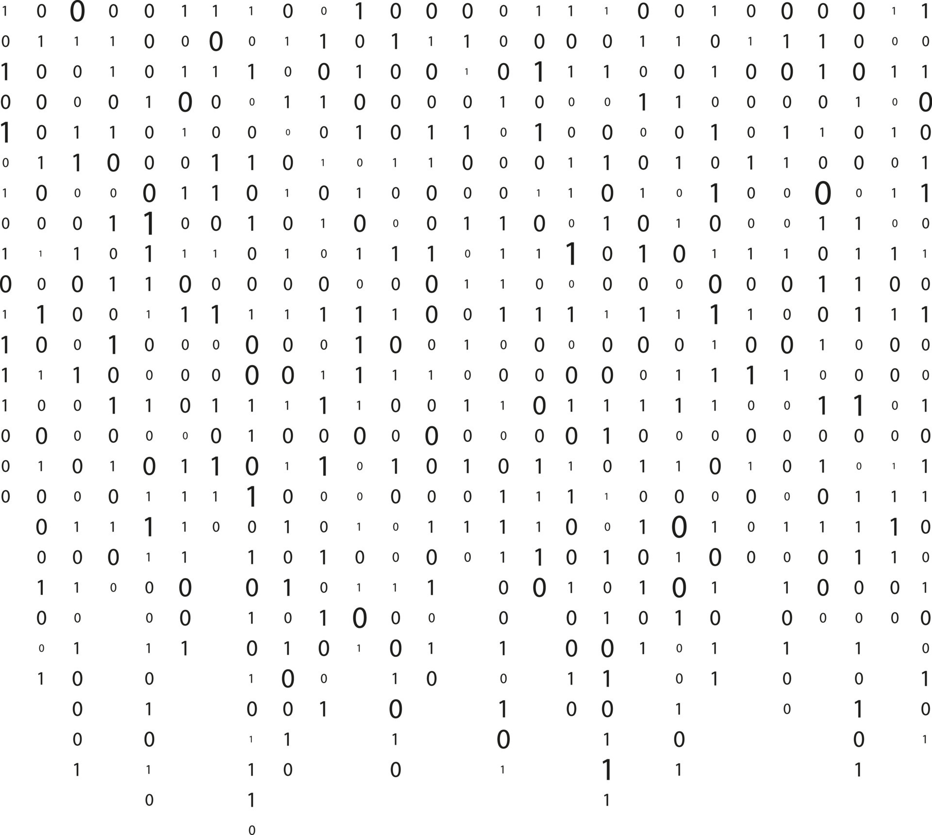 Falling numbers. Matrix. Digital data stream. binary code. Graphic ...