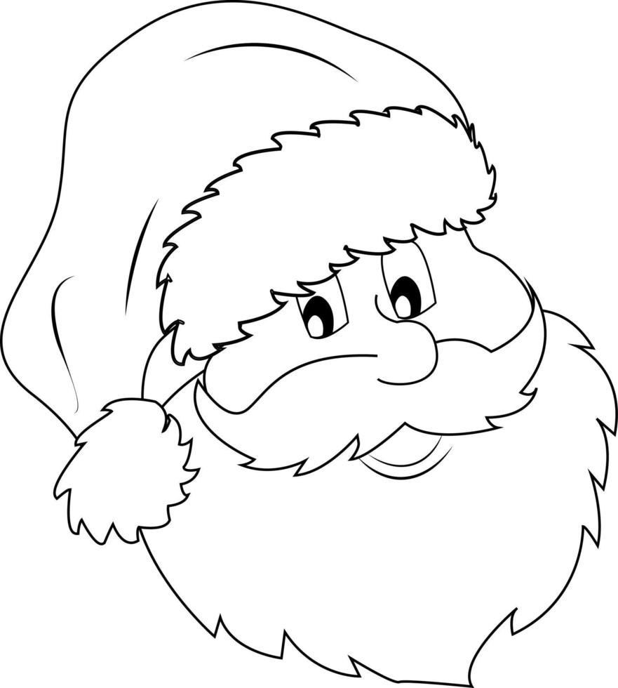 año nuevo, navidad, invierno, vacaciones. cabeza de santa claus. pancarta, postal. vector