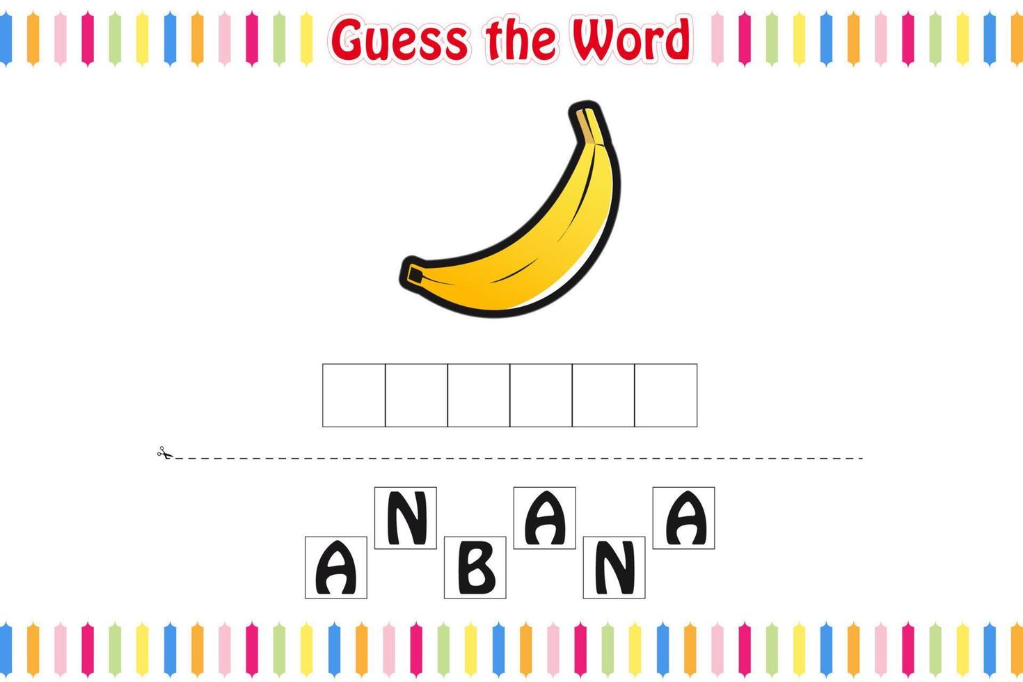 Spelling Game for preschool kids vector