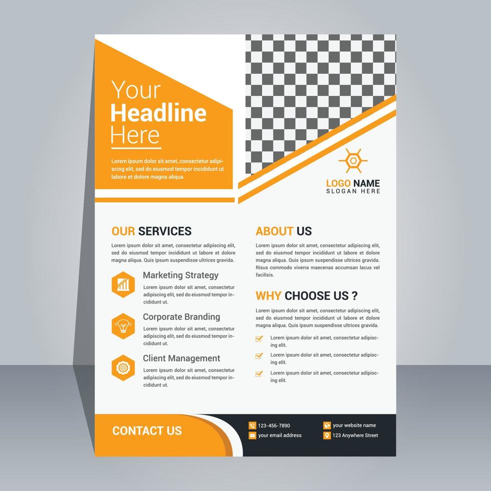Corporate And Creative Flyer Design Template, Modern And Professional Flyer Design, Simple And Minimal Flyer Template, Flyer Design Template vector