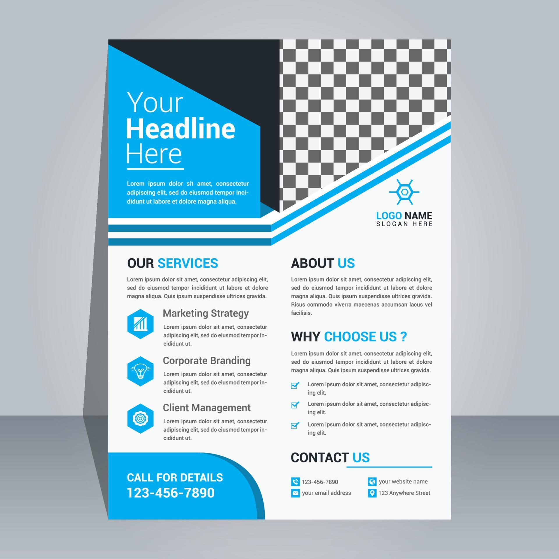 Corporate And Creative Flyer Design Template, Modern And Professional