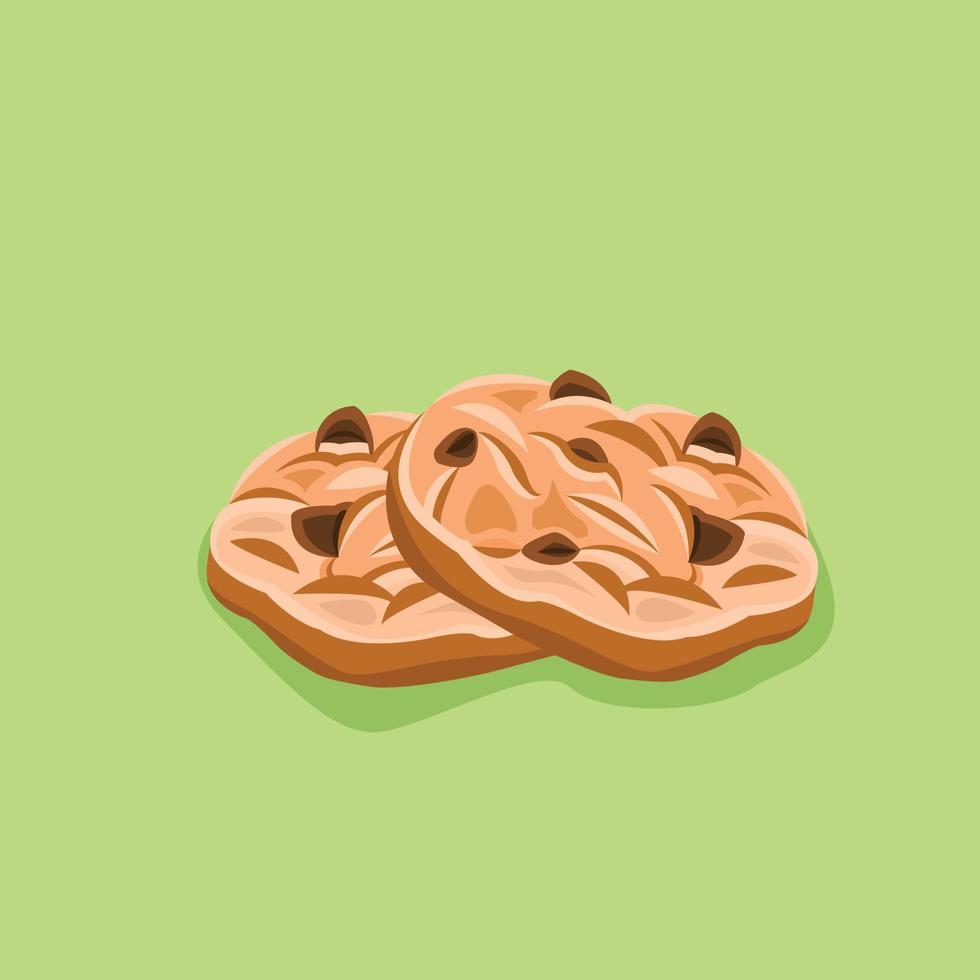 deliciosa ilustración de galletas en estilo de diseño plano vector