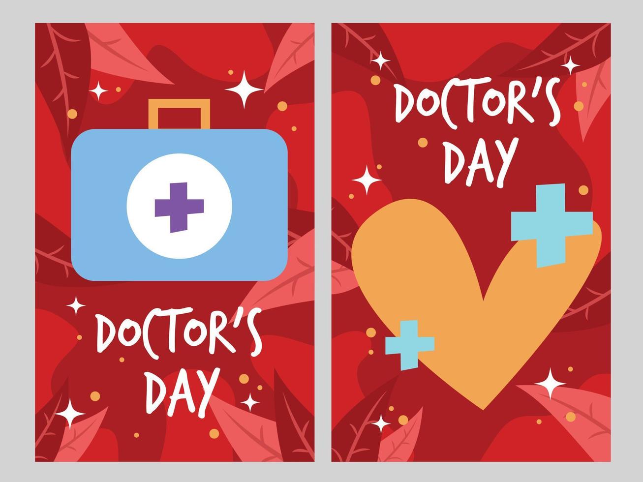 Doctor Day Poster Banner in Flat Design vector