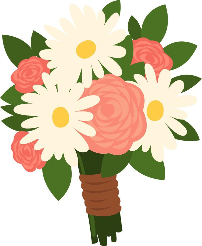 Pretty boquet, illustration, vector on white background.