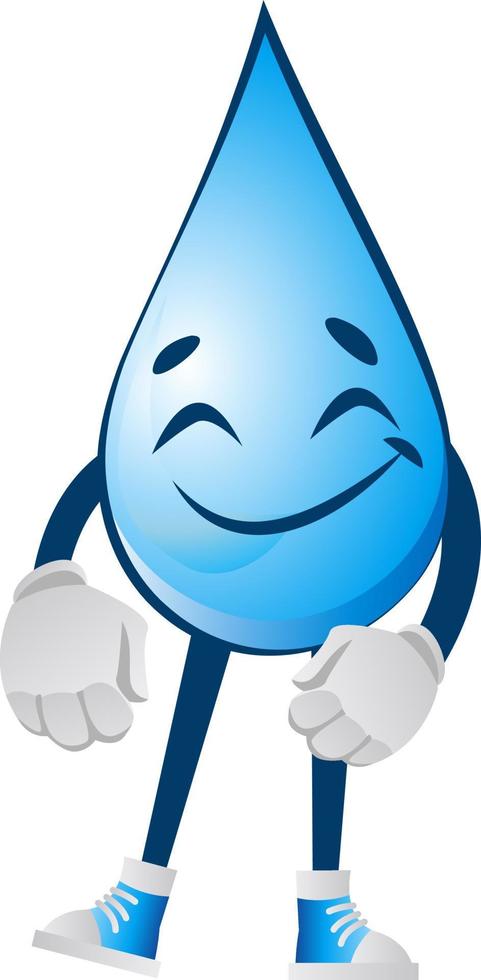 Cute water drop, illustration, vector on white background.