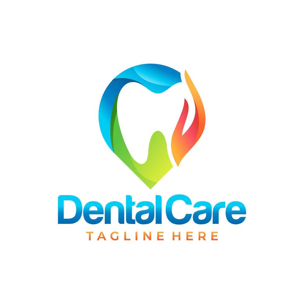 Creative dental clinic logo vector. Abstract dental symbol icon with modern design style vector