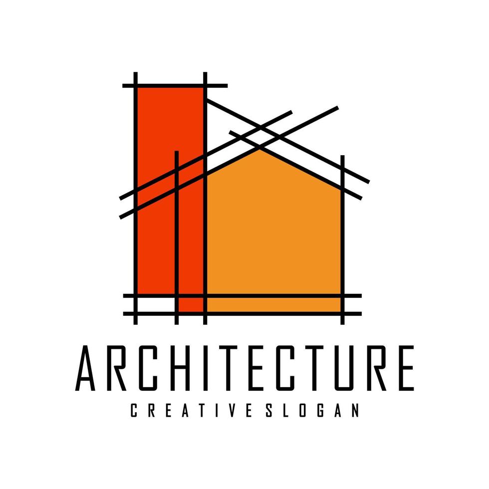 ilustración de vector de diseño de logotipo de arquitectura