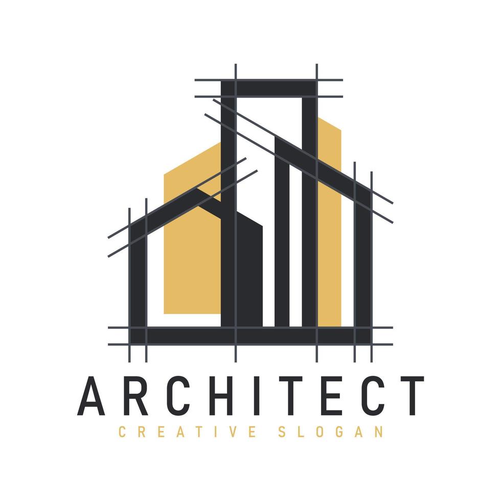 ilustración de vector de diseño de logotipo de arquitectura