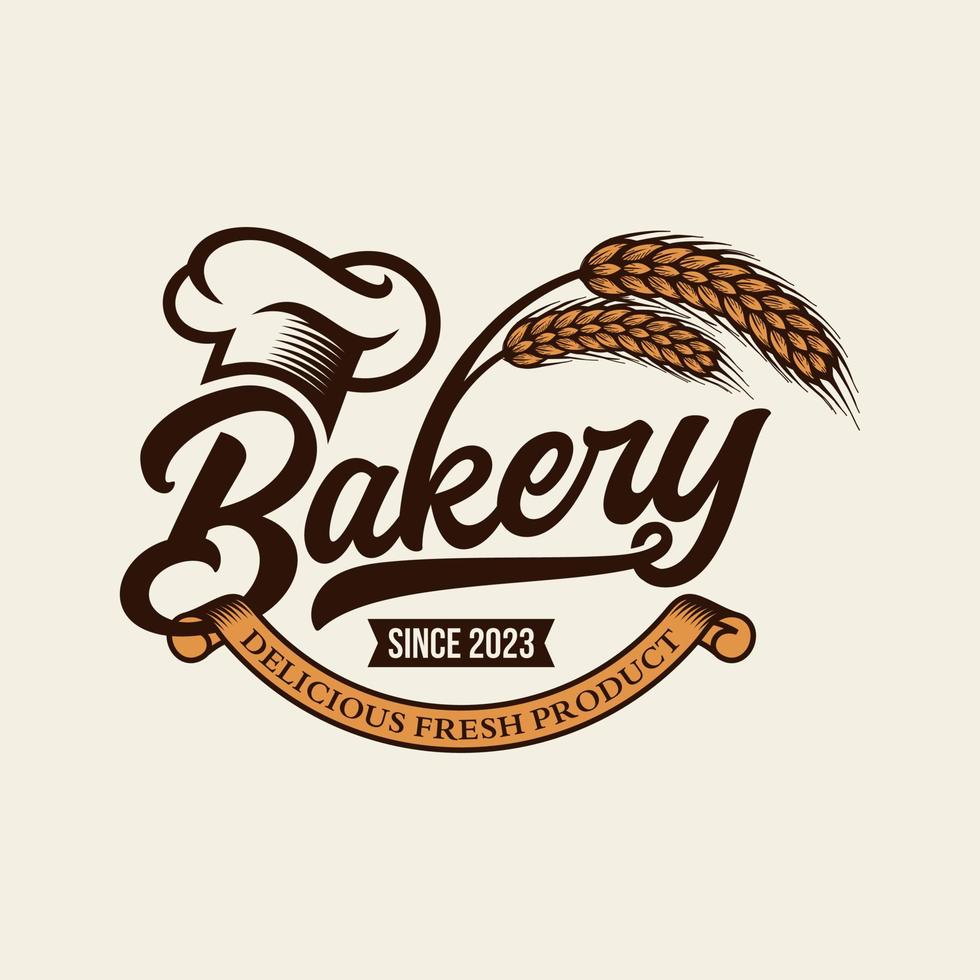 Vintage Retro Bakery Logo Badges And Labels Stock Vector Illustration