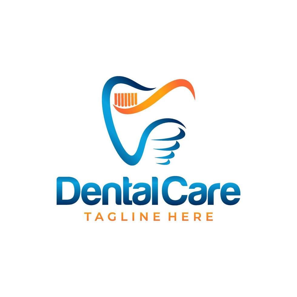 vector creativo del logotipo de la clínica dental. icono de símbolo dental abstracto con estilo de diseño moderno