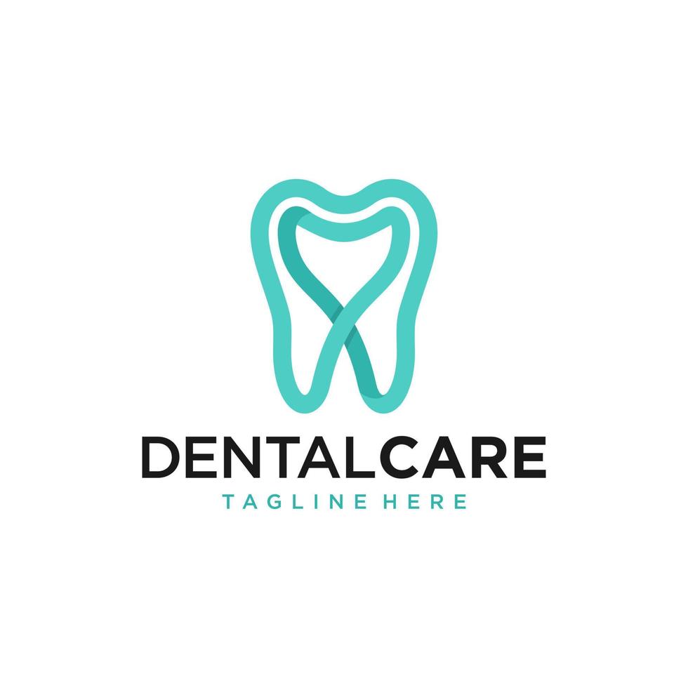 Creative dental clinic logo vector. Abstract dental symbol icon with modern design style vector