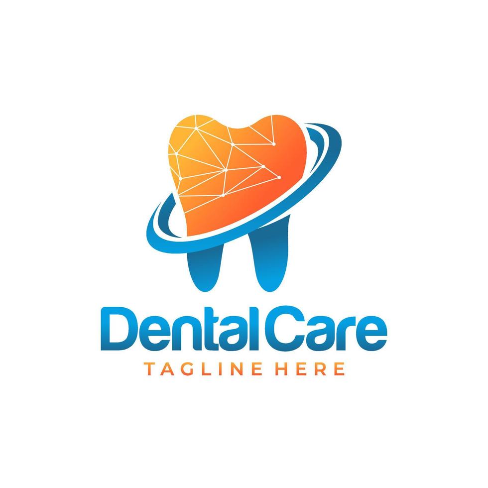 vector creativo del logotipo de la clínica dental. icono de símbolo dental abstracto con estilo de diseño moderno