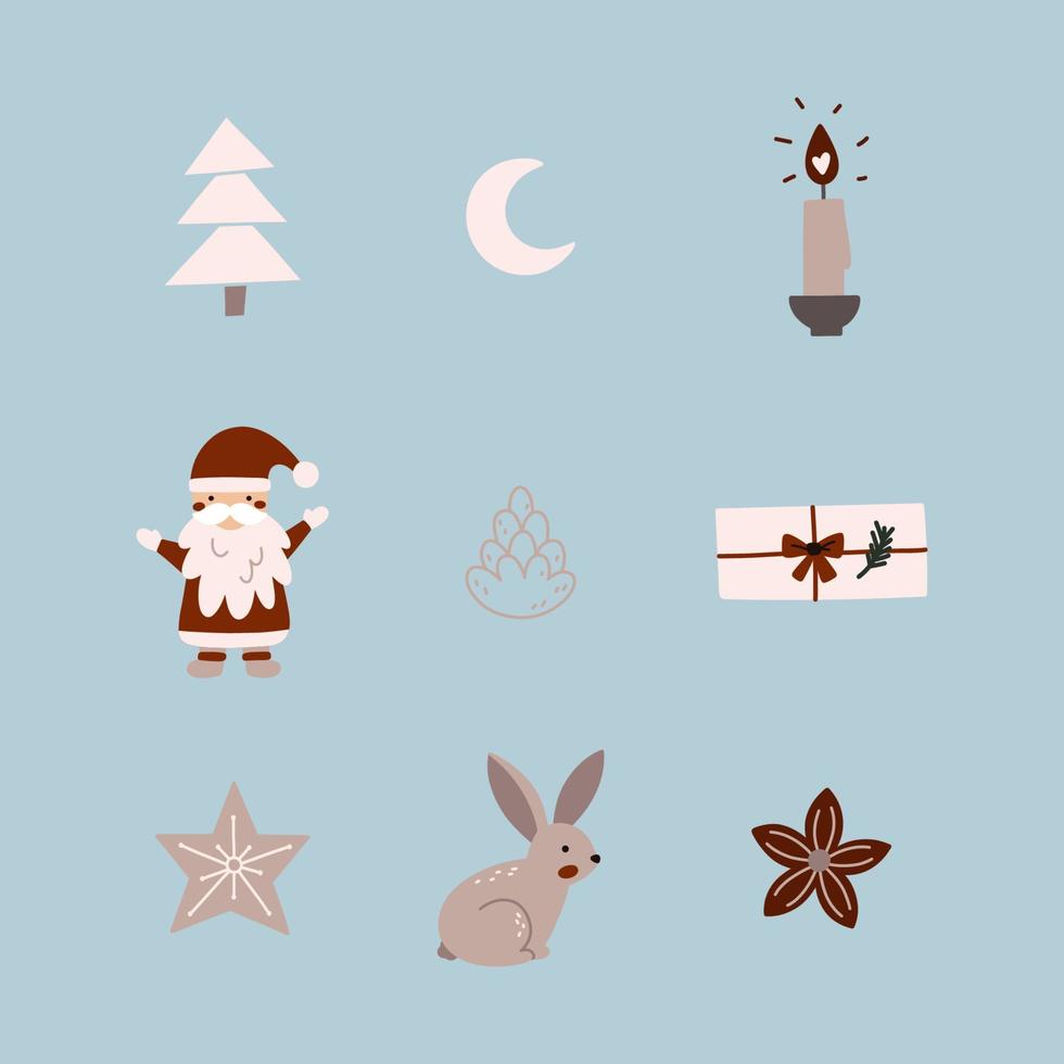 Christmas elements set 01 vector