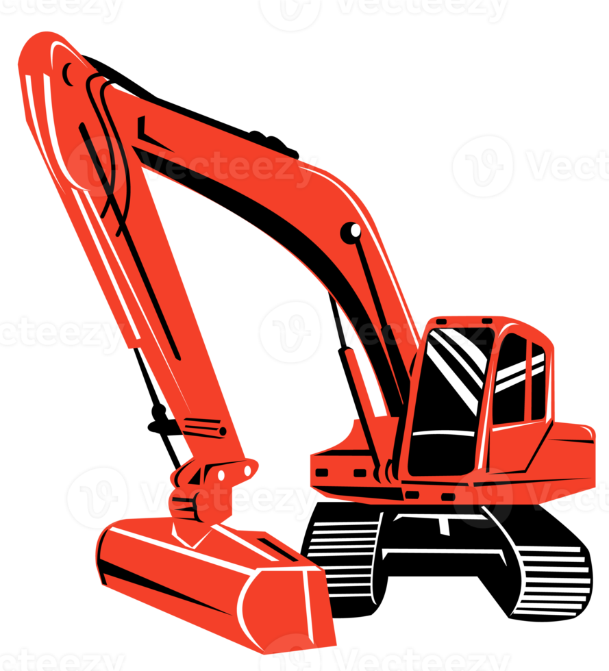 mechanischer bagger bagger retro png