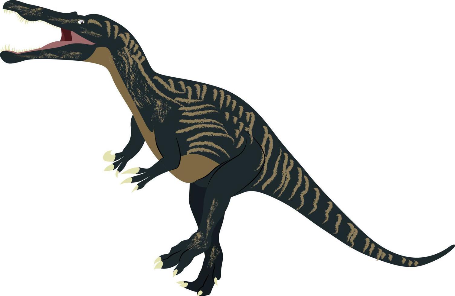 suchomimus, ilustración, vector sobre fondo blanco.