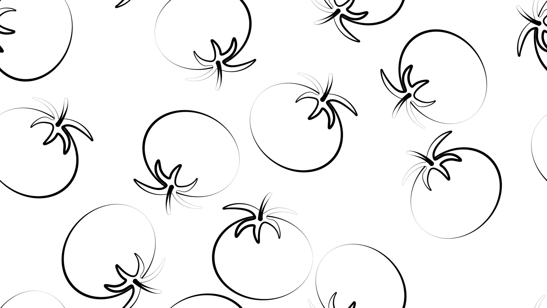 tomato on a white background, vector illustration, pattern. appetizing