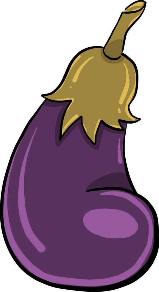 Fat eggplant, illustration, vector on white background
