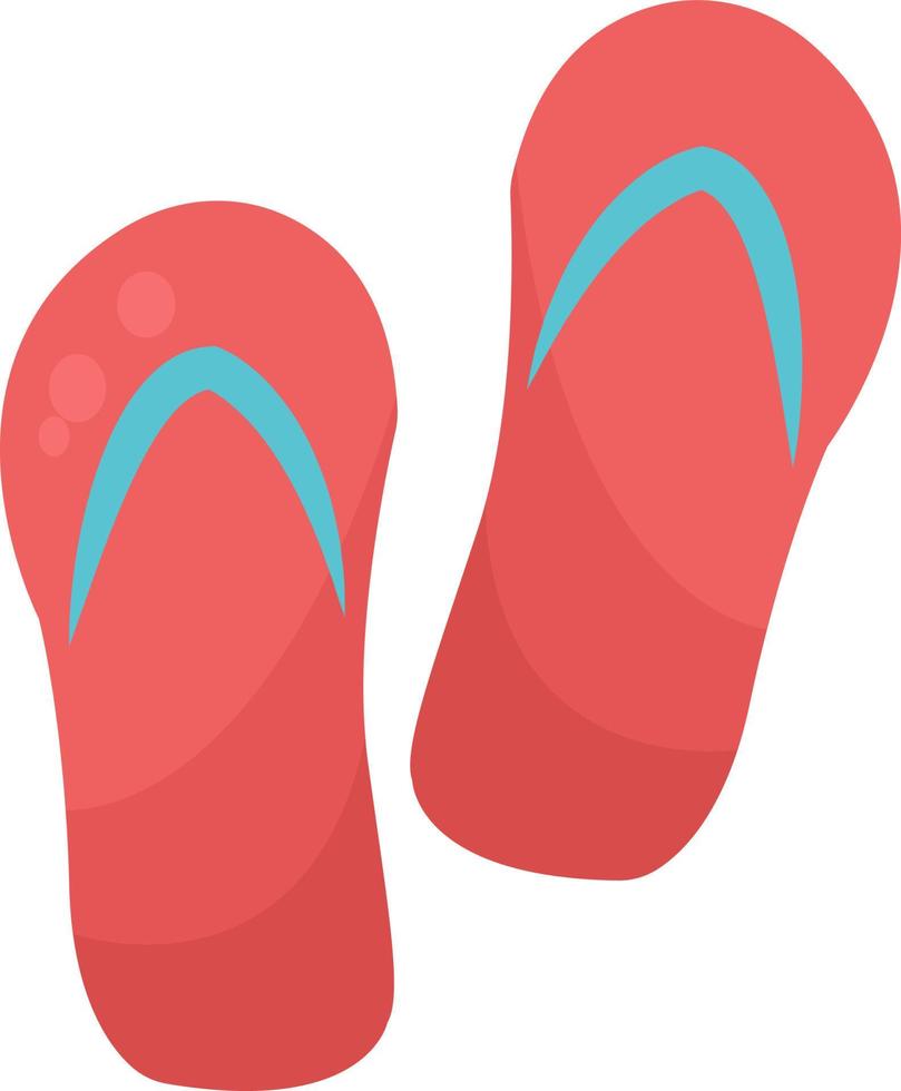 Red flip flops, illustration, vector on white background