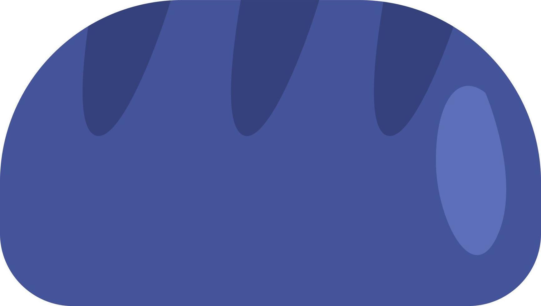 Blue loaf of bread, illustration, vector on a white background.