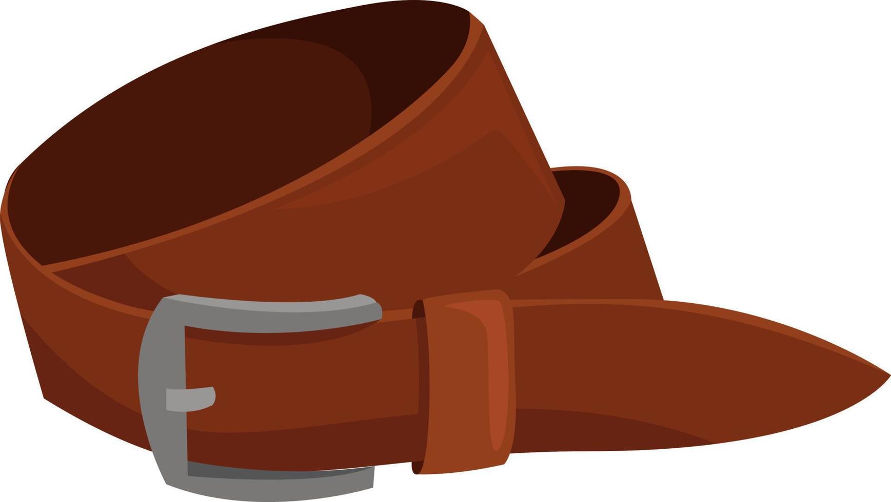 Cowboy belt, illustration, vector on white background.