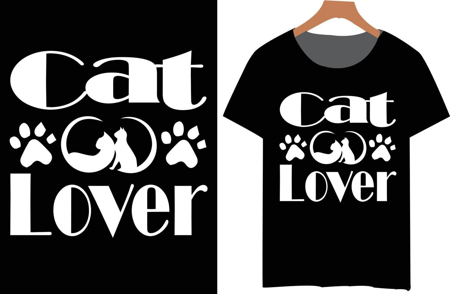 cat lover typography design vector