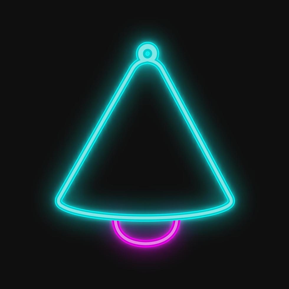 Glowing neon line bell icon. Notification icon Bright line concept vector