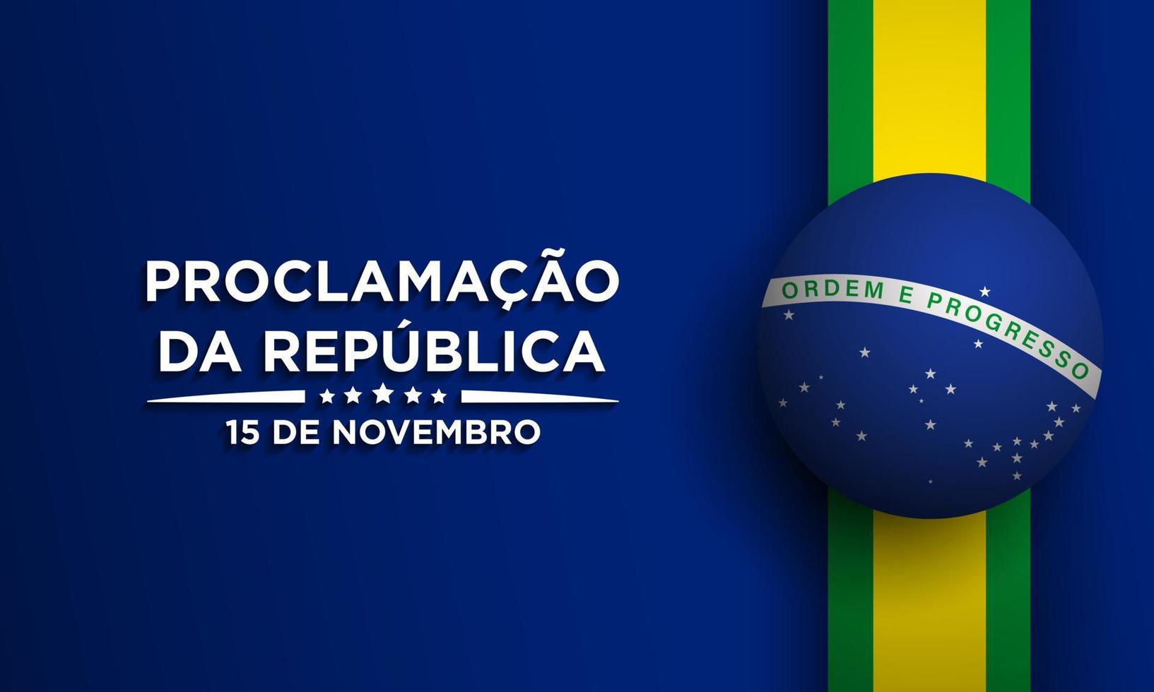 diseño de fondo del día de la república de brasil. vector