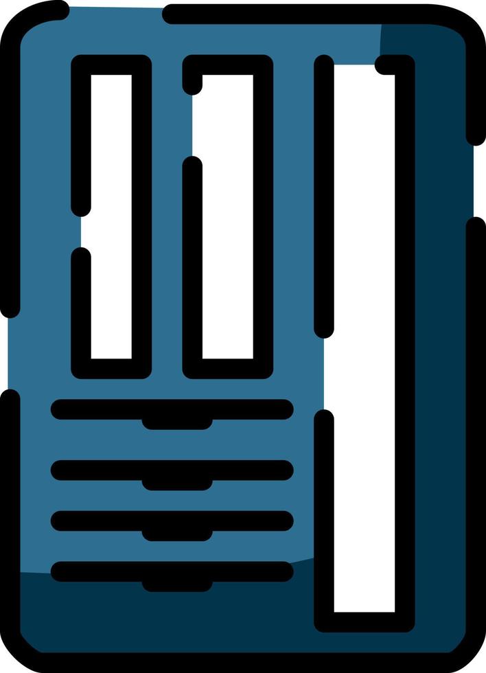 Blue wardrobe, illustration, vector on a white background.