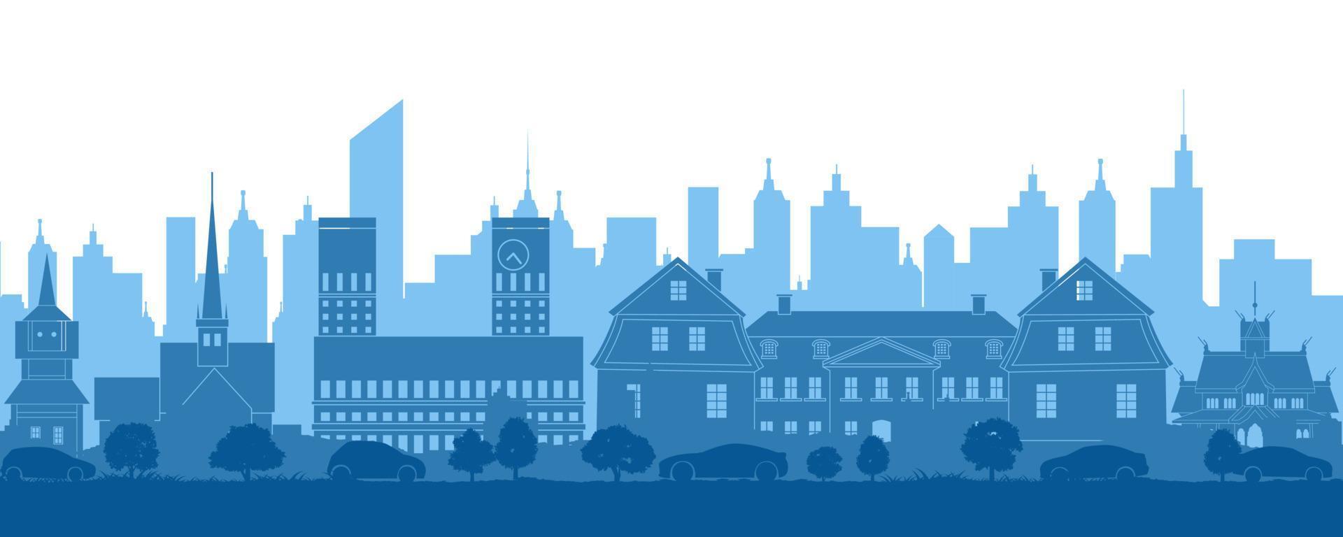 Norway famous landmarks by silhouette style vector