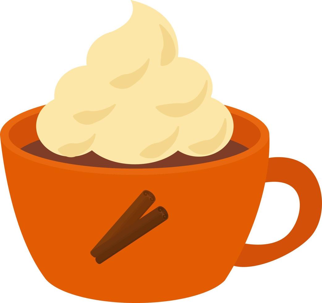 Cinnamon tea, illustration, vector on white background.