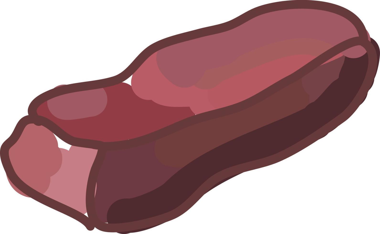 Denver steak, illustration, vector on white background.