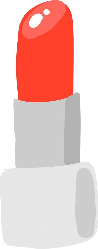 Red lipstick, illustration, vector on white background.