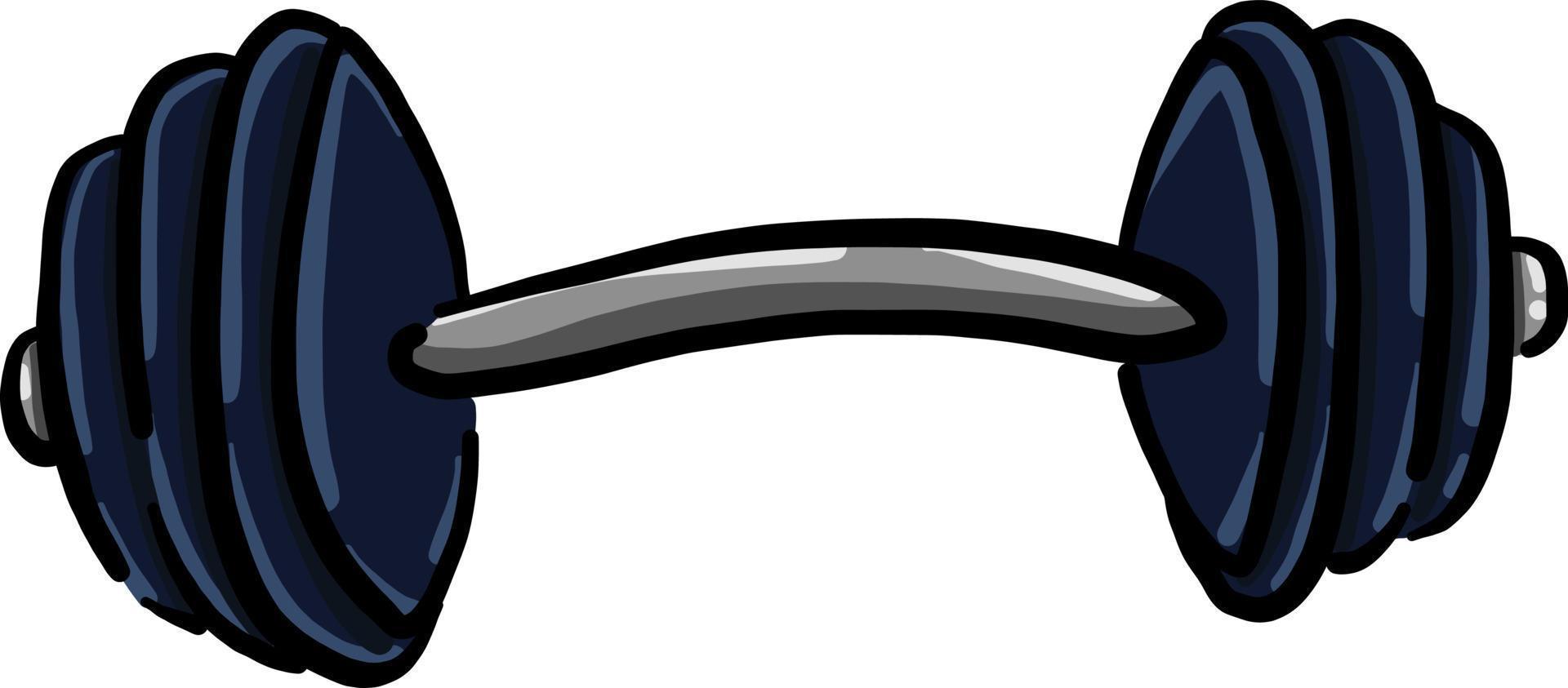 Barbell, illustration, vector on white background