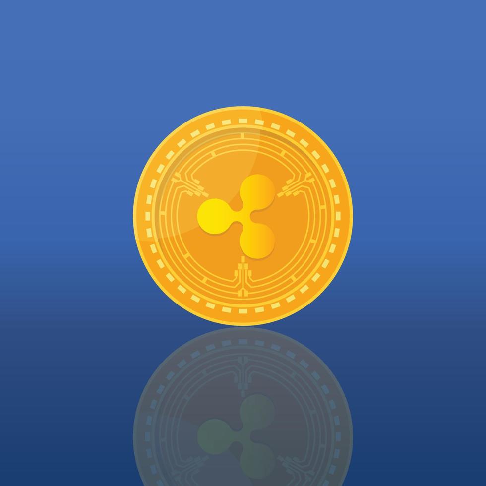 Golden Ripple Coin vector