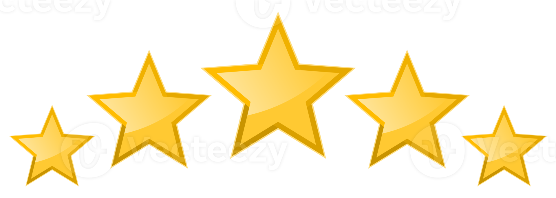 Five stars rating icon png