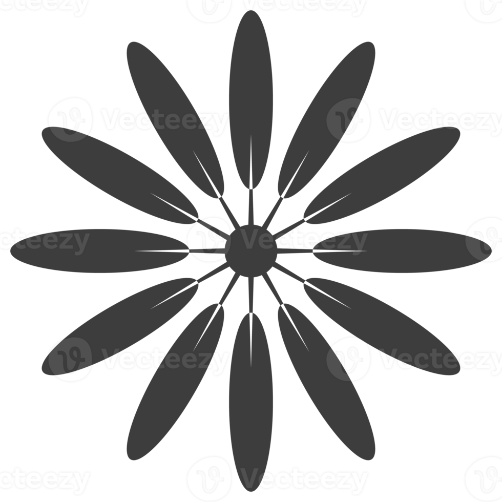 black flower icon png
