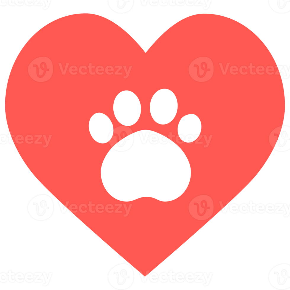 heart paw icon png
