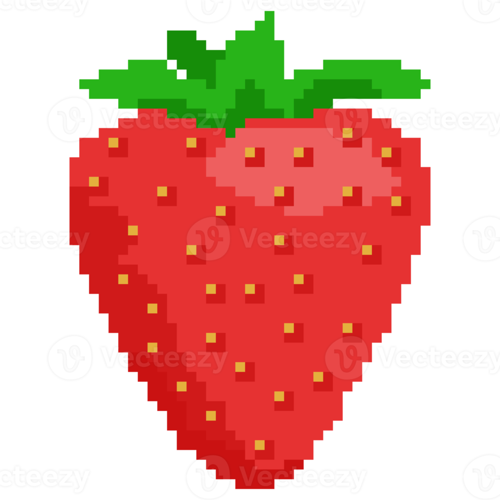 strawberry pixel art 13743167 PNG